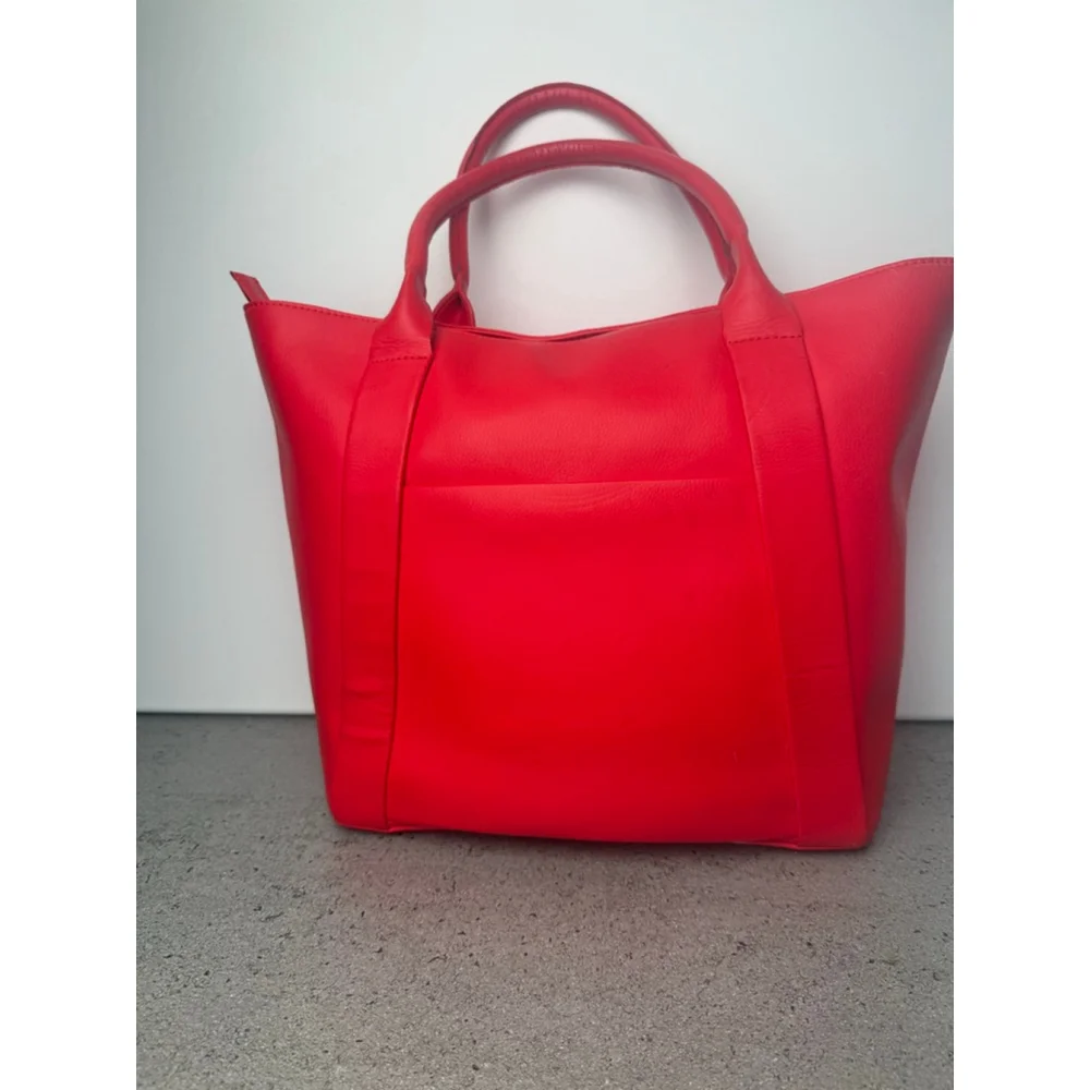 Women's Vessel Tote Bag Red/Silver One Size